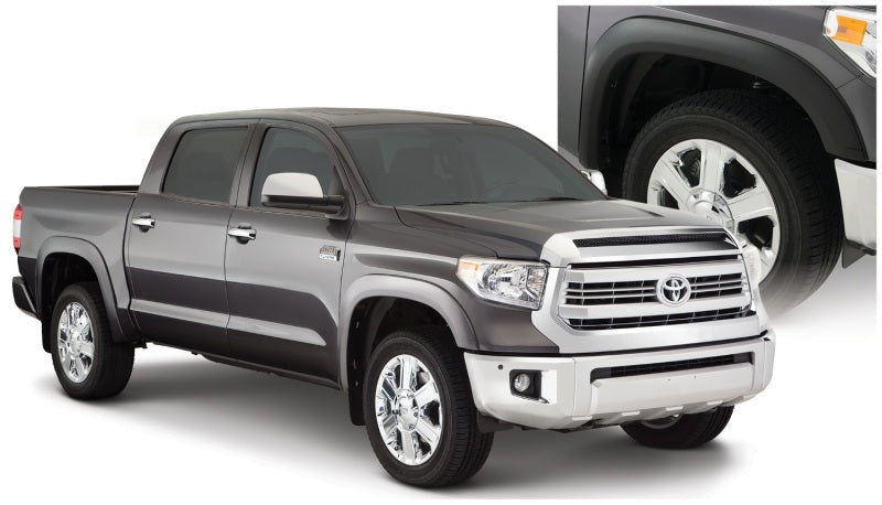 Bushwacker 16-18 Toyota Tundra Fleetside OE Style Bengalas - 4 piezas - Gris magnético