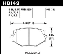Cargar imagen en el visor de la galería, Hawk 94-97 &amp; 99-03 Mazda Miata HT-10 Race Front Brake Pads