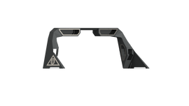 Road Armor 14-18 Chevy 1500 Headache Rack w/Bedrail Pods/10in Center Pod/Brake Lamp Relief/Ring Raw