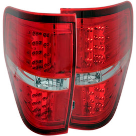 ANZO 2009-2014 Ford F-150 luces traseras LED rojo/transparente