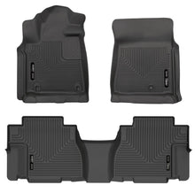 Cargar imagen en el visor de la galería, Husky Liners 08-11 Toyota Sequoia WeatherBeater Revestimientos de piso para asiento delantero y segundo (negro)