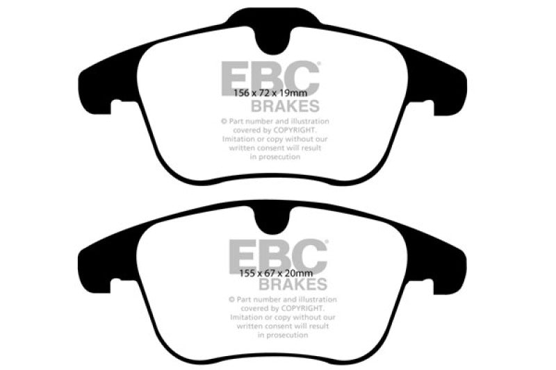 EBC 07-12 Land Rover LR2 3.2 Pastillas de freno delanteras Yellowstuff