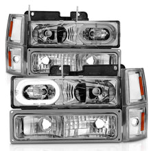 Cargar imagen en el visor de la galería, ANZO 88-98 Chevrolet C1500 Faros delanteros de cristal con carcasa cromada con luces de señal y de posición laterales