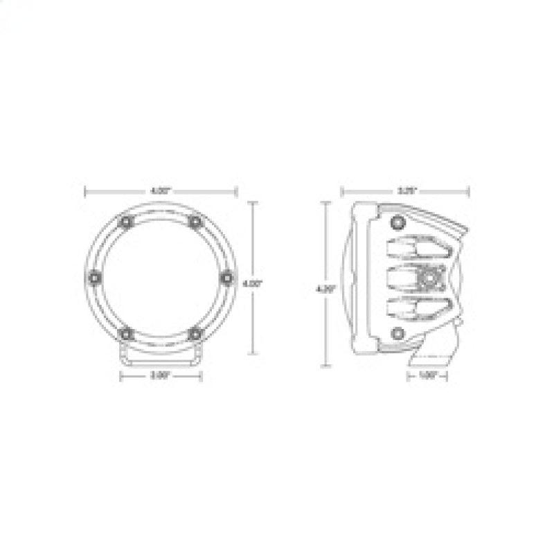 Rigid Industries 360-Series 4 pulgadas antiniebla con lente PRO ámbar - Blanco (par)