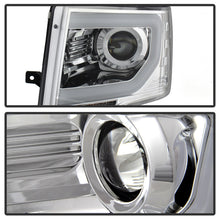 Cargar imagen en el visor de la galería, Spyder Ford F150 09-14 Projector Headlights Halogen Model- Light Bar DRL Chrm PRO-YD-FF15009-LBDRL-C