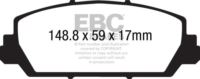 EBC 12+ Acura RDX 3.5 Pastillas de freno delanteras Greenstuff