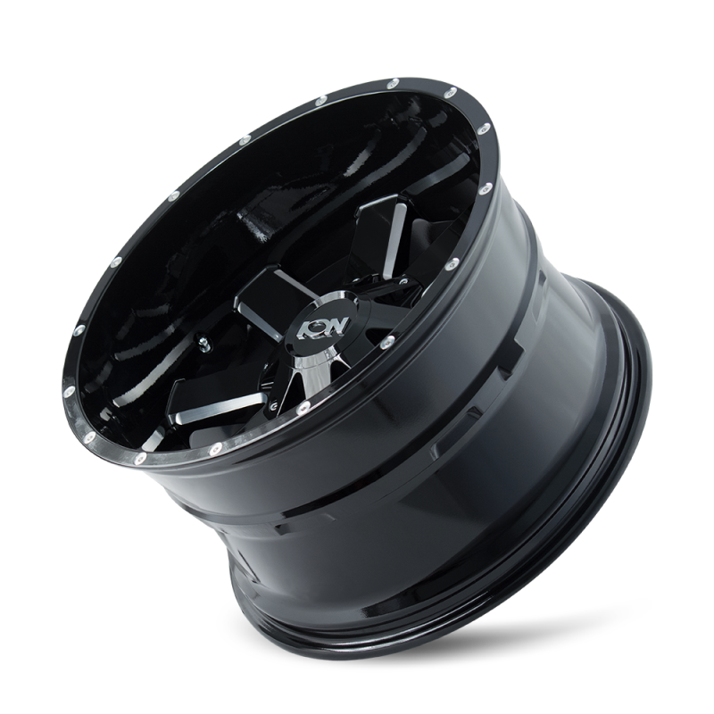 Rueda fresada negra brillante con buje ION tipo 141 18x9 / 6x135 BP / 0 mm de compensación / 106 mm