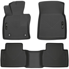 Husky Liners 2018 Toyota Camry Weatherbeater Revestimientos negros para el piso del asiento delantero y segundo