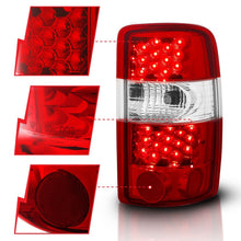 Cargar imagen en el visor de la galería, ANZO 2000-2006 Chevrolet Suburban luces traseras LED rojo/transparente
