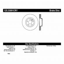 Cargar imagen en el visor de la galería, Centric Premium 03-18 Porsche Cayenne Front Right CRYO-STOP Rotor