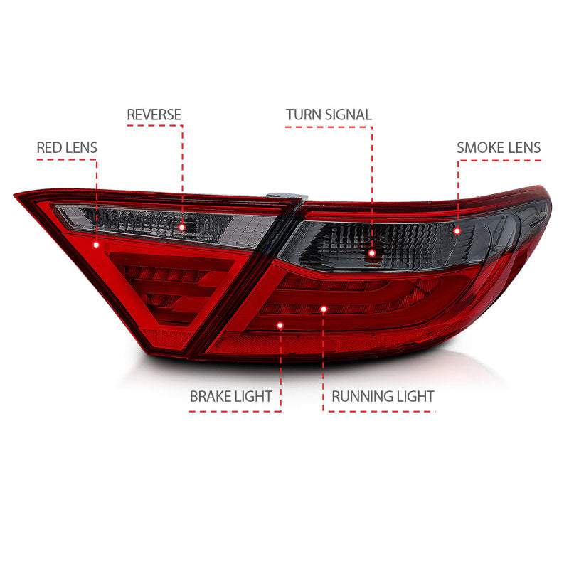 ANZO 2015-2016 Toyota Camry Luces traseras LED ahumadas