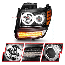 Cargar imagen en el visor de la galería, ANZO 2007-2012 Dodge Nitro proyector faros con Halo negro (CCFL) G2