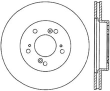 Cargar imagen en el visor de la galería, StopTech 97-01 Acura Integra Cryo Slotted Front Left Sport Brake Rotor
