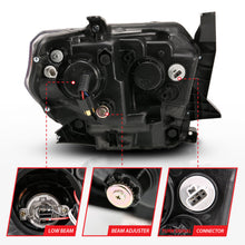 Cargar imagen en el visor de la galería, ANZO 14-17 Toyota Tundra Plank Style Proyector Faros delanteros cromados con ámbar