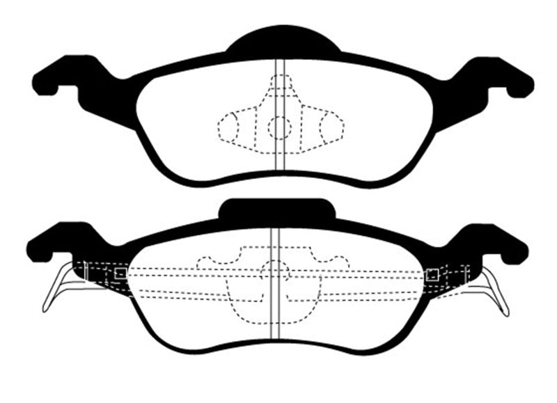 EBC 00-04 Ford Focus 2.0 Pastillas de freno delanteras Redstuff
