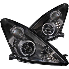 Cargar imagen en el visor de la galería, ANZO 2000-2005 Toyota Celica Projector Headlights w/ Halo Black