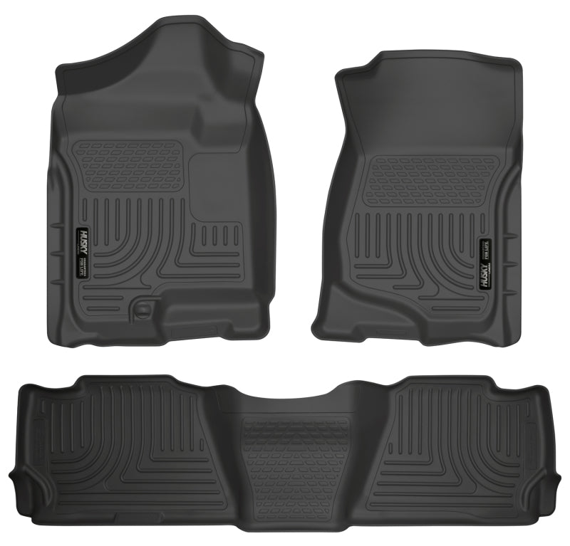 Husky Liners 07-13 GM Escalade/Suburban/Yukon WeatherBeater Revestimientos de piso para asiento delantero y segundo, color negro