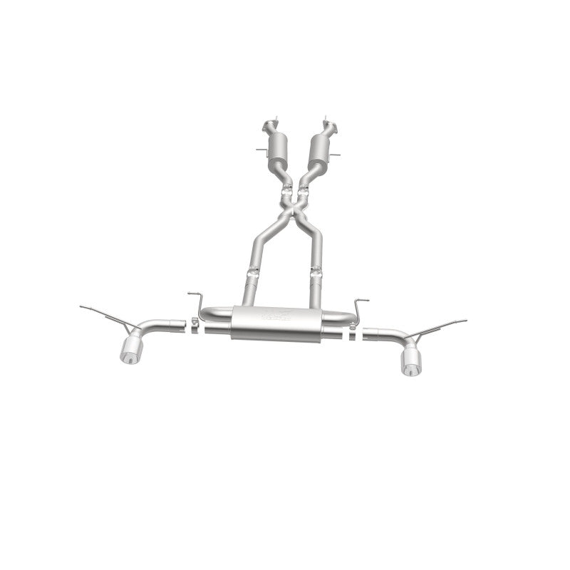 MagnaFlow Cat-Back SS 2.5 pulgadas, parte trasera doble dividida, punta negra de 4 pulgadas 11-16 Jeep Grand Cherokee 5.7L V8/3.6L V6