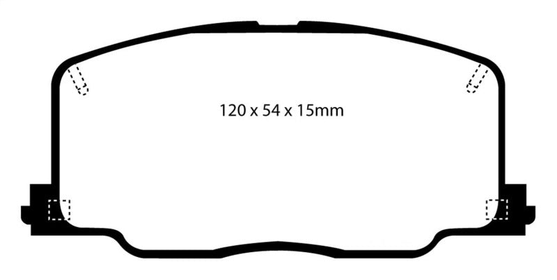 EBC 90-91 Lexus ES250 2.5 Pastillas de freno delanteras Redstuff