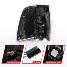 Cargar imagen en el visor de la galería, Luces traseras LED ANZO 07-17 Ford Expedition con barra de luz, carcasa negra, lente transparente