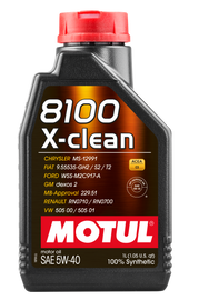 Motul 1L Synthetic Engine Oil 8100 5W40 X-CLEAN C3 -505 01-502 00-505 00-LL04