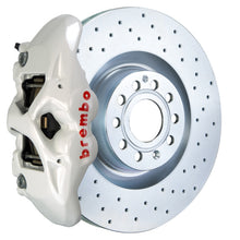 Cargar imagen en el visor de la galería, Brembo 05-10 Jetta GLI Front GT BBK 4 pistones fundidos 345x30 1 pieza rotor perforado-blanco