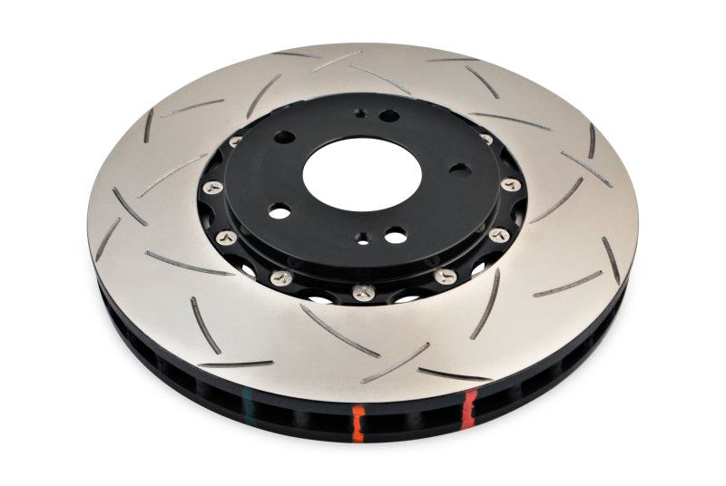 DBA 03-05 Evo 8/9 Rotor frontal ranurado serie 5000 de 2 piezas ensamblado con sombrero negro