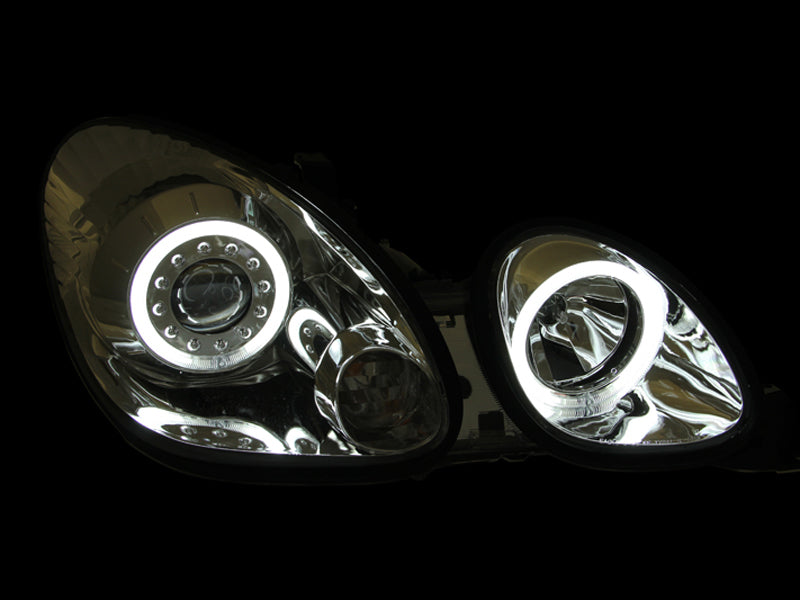 ANZO 1998-2005 Lexus Gs300 Faros delanteros con proyector con halo cromado