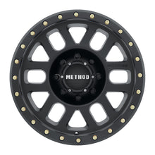 Cargar imagen en el visor de la galería, Method MR309 Grid 18x9 0mm Offset 8x180 130.81mm CB Matte Black Wheel