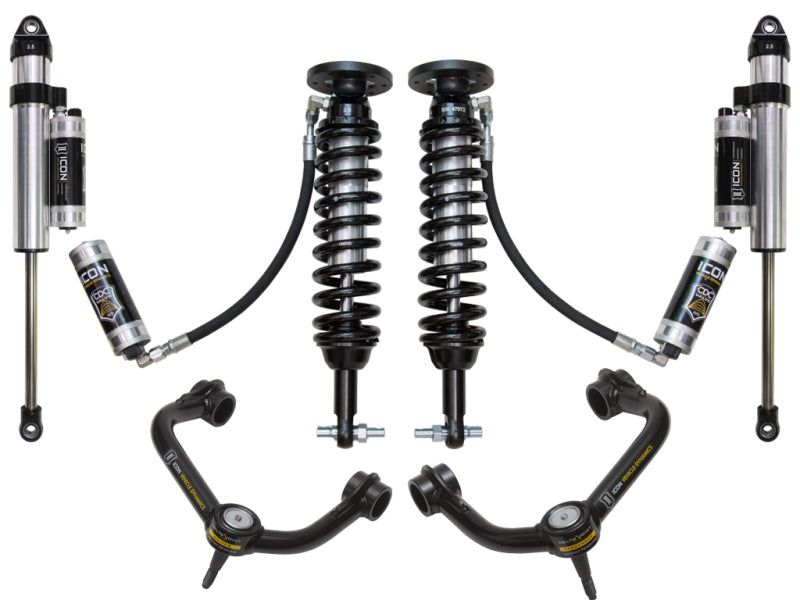 ICON 2015+ Ford F-150 4WD 2-2.63in Sistema de suspensión Etapa 5 con Uca tubular