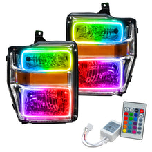 Cargar imagen en el visor de la galería, Oracle 08-10 Ford F250 Pre-Assembled Halo Headlights Chrome Housing- w/Simple Cntrl SEE WARRANTY