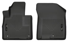 Cargar imagen en el visor de la galería, Husky Liners Revestimientos de piso delantero negros WeatherBeater para Hyundai Santa Fe 2019