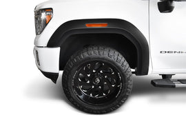 Bushwacker 20-21 GMC Sierra 3500 HD Extend-A-Fender estilo bengalas delanteras 2 piezas - negro
