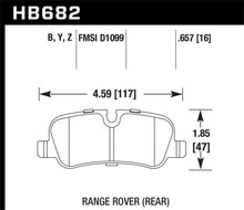 Cargar imagen en el visor de la galería, Hawk 2007 Land Rover Range Rover Sport HPS 5.0 Rear Brake Pads
