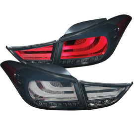 ANZO 2011-2013 Hyundai Elantra luces traseras LED ahumadas 4 piezas