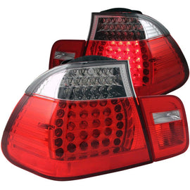 ANZO 2002-2005 BMW Serie 3 E46 luces traseras LED rojo/transparente