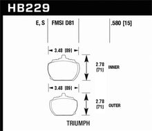 Cargar imagen en el visor de la galería, Pastillas de freno delanteras Hawk70-73 Triumph Stag Blue 9012 Race