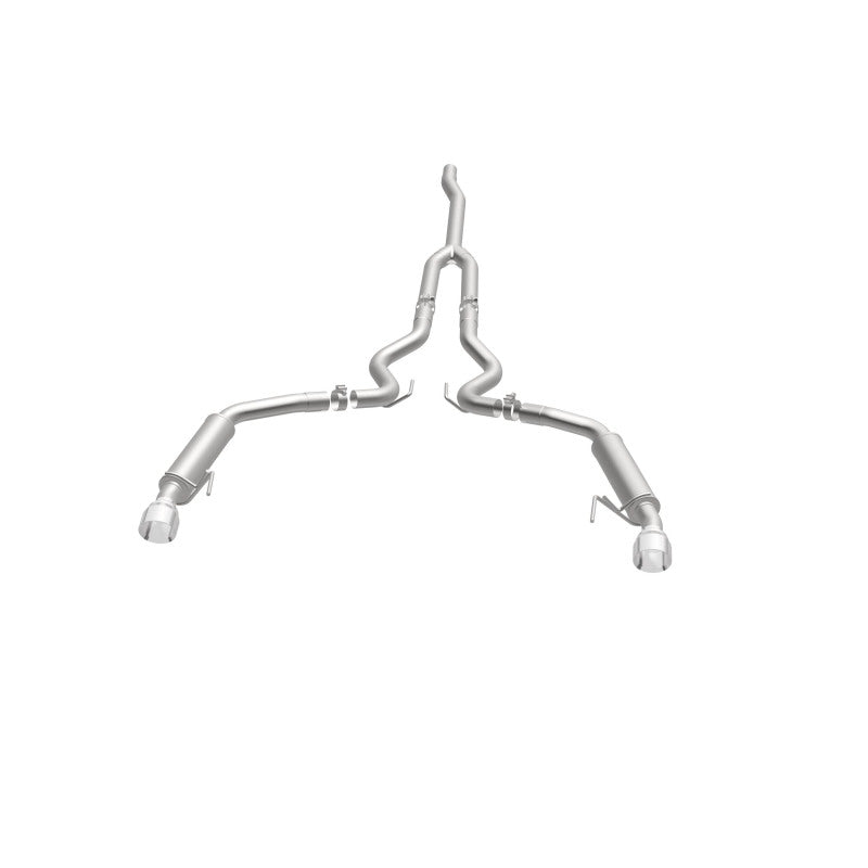 MagnaFlow Cat-Back 15-16 Ford Mustang 2.3L L4 Competition SS 3 pulgadas, parte trasera doble dividida, puntas negras de 4.5 pulgadas