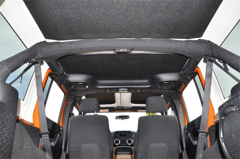 DEI 07-10 Jeep Wrangler JK 4 puertas Boom Mat Headliner - 4 piezas - Aspecto de cuero negro