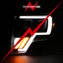 Cargar imagen en el visor de la galería, ANZO 2009-2013 Ford F-150 Barra de luz para proyector G4 Switchback HLNegro Ámbar