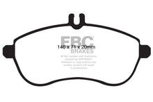 Cargar imagen en el visor de la galería, EBC 12-14 Mercedes-Benz C250 (W204) 1.8 Turbo Pastillas de freno delanteras Yellowstuff