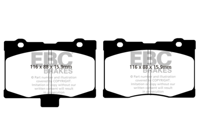 EBC 05-08 Acura RL 3.5 Pastillas de freno delanteras Greenstuff