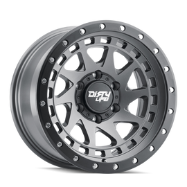 Dirty Life 9311 Enigma Pro 17x9/6x139.7 BP/-12mm Offset/106mm Hub Rueda de grafito satinado - Beadlock