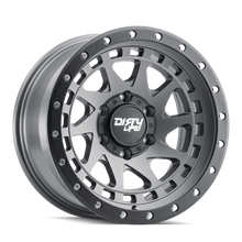 Cargar imagen en el visor de la galería, Dirty Life 9311 Enigma Pro 17x9/8x165.1 BP/-12mm Offset/130.8mm Hub Rueda de grafito satinado - Beadlock