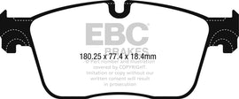 EBC 15-17 Jaguar XF 3.0L Pastillas de freno delanteras Redstuff