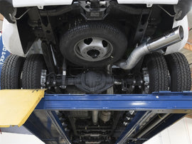 aFe ATLAS Sistema de escape de acero aluminizado con respaldo DPF de 5 pulgadas con puntas pulidas 2017 GM Duramax 6.6L (td) L5P