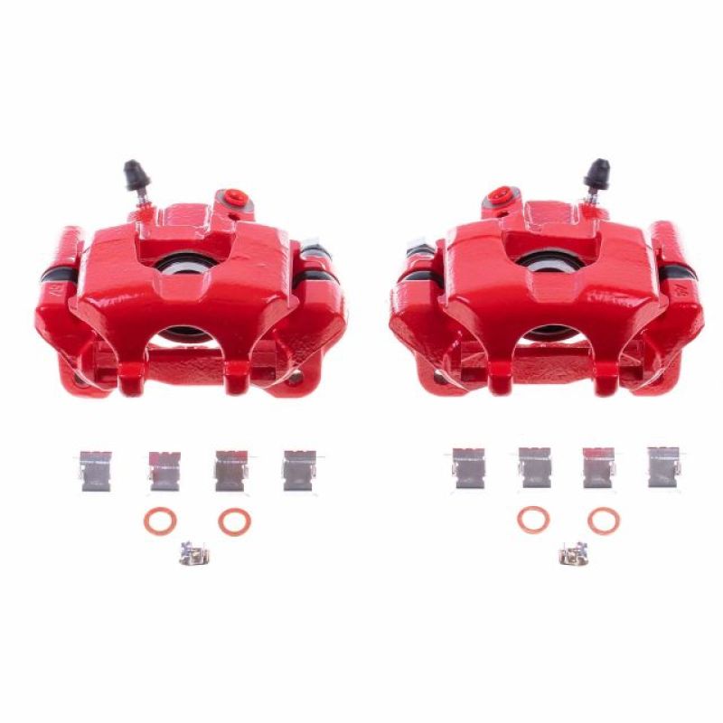 Power Stop 05-10 Scion tC Rear Red Calipers w/Brackets - Pair