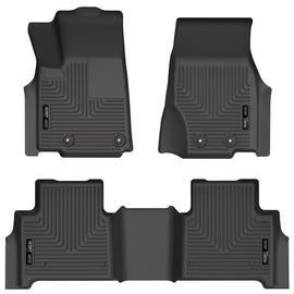 Husky Liners 2022 Jeep Grand Cherokee (nuevo estilo) Weatherbeater negro revestimiento para piso delantero y segundo asiento