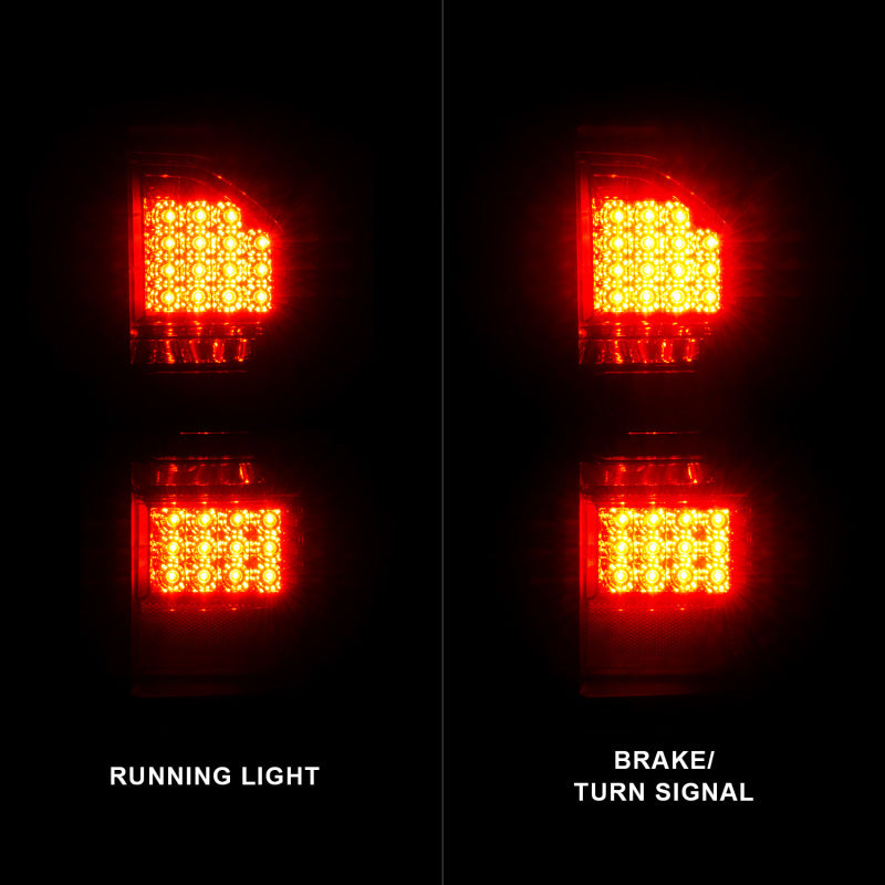 ANZO 2014-2018 GMC Sierra luces traseras LED carcasa negra lente ahumada