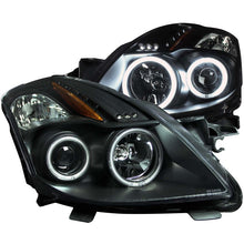 Cargar imagen en el visor de la galería, ANZO 2008-2009 Nissan Altima (2 Door ONLY) Projector Headlights w/ Halo Black (CCFL)